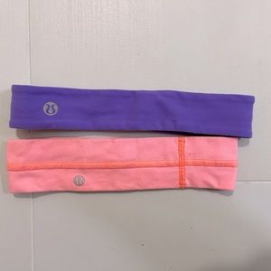 2 pack  Lululemon headbands with nonslip lining to keep headband in place.